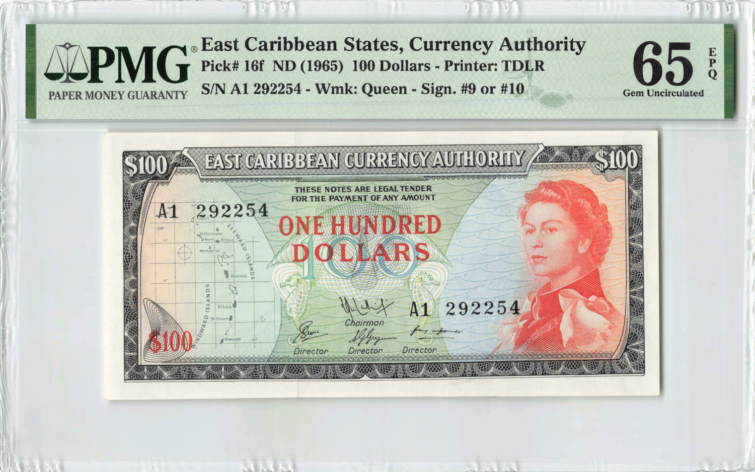 Eastern Caribbean St Nevis 5 Dollars 1965 UNC Pick 14h Banknotes of all Nations 